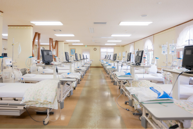 緑野クリニックの透析室の様子